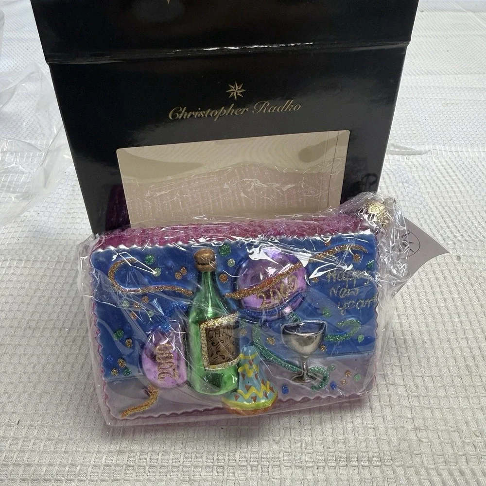 Christopher Radko 2000 New Years Time of Your Life Postcard Ornament Christmas